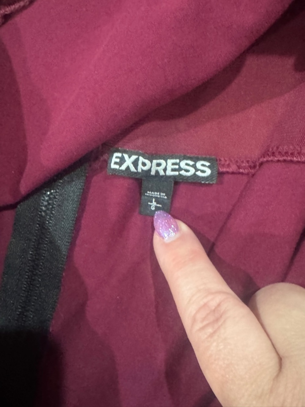 Express Sleeveless Magenta Midi Fit-and-Flare Dress - Picture 2 of 3